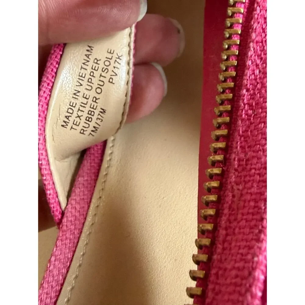Michael Kors Women's Pink Berkley Platform Wedge Sandals Size 7